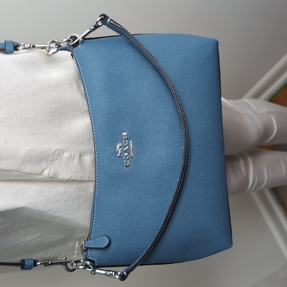 Coach CE584 Clara Leather Shoulder Crossbody Bag Silver/Light Mist (Firm Price) - Picture 7 of 16